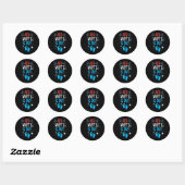 Sticker Rond Rouge blanc (Feuille)