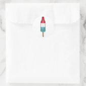 Sticker Rond Rouge Blanc Bleu Rocket Popsicle Patriotique USA (Sac)