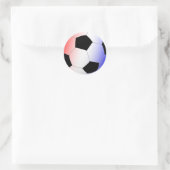 Sticker Rond Rouge, blanc et bleu (Sac)