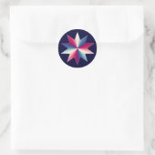 Sticker Rond Rouge, blanc et bleu (Sac)