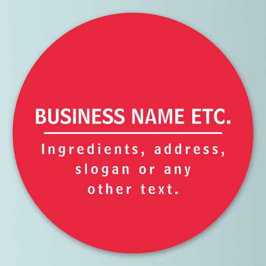 Sticker Rond Rouge & Blanc Multi-Usage