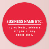 Sticker Rond Rouge & Blanc Multi-Usage