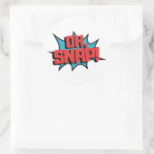 Sticker Rond Rouge bleu Oh Snap Pop Art (Sac)