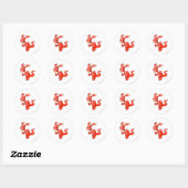 Sticker Rond Rouge Blumaroo (Feuille)