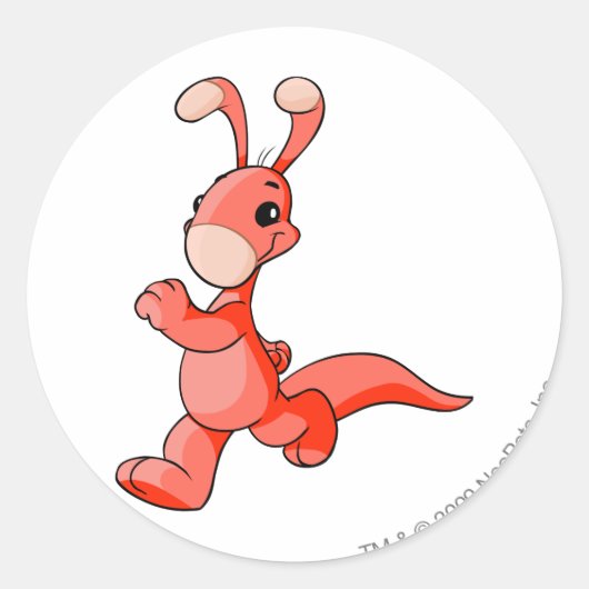 Sticker Rond Rouge Blumaroo (Devant)
