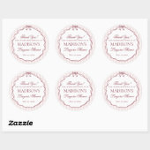 Sticker Rond Rouge Bourgogne Lingerie Douche Enterrement de Vie (Feuille)