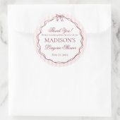 Sticker Rond Rouge Bourgogne Lingerie Douche Enterrement de Vie (Sac)