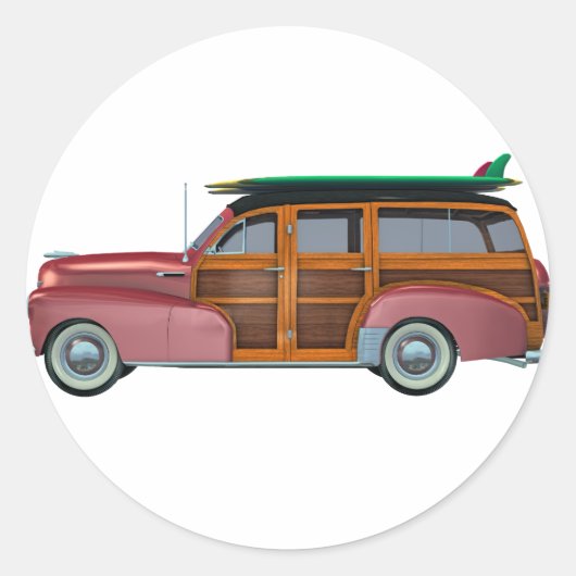 Sticker Rond Rouge classique Woody (Devant)
