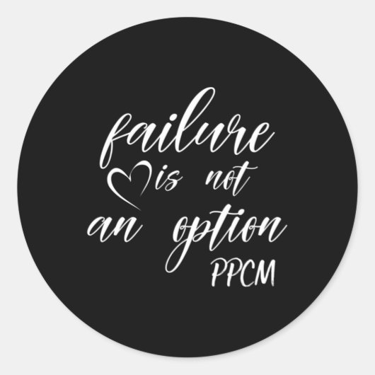 Sticker Rond Rouge - Échec Non Et Option Ppcm (Devant)