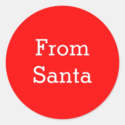 Sticker Rond Rouge et blanc de Père Noël (Devant)