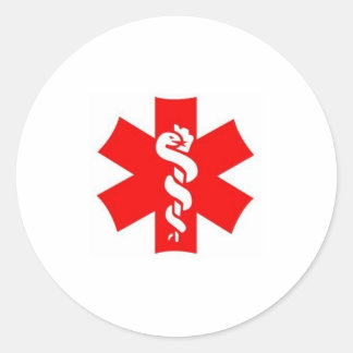 Sticker Rond rouge et blanc également