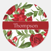 Sticker Rond Rouge et Blanc ravissants (Devant)