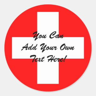 Sticker Rond Rouge et blanc suisses de la Suisse d'amour du