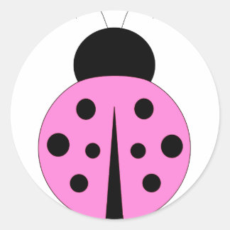 Sticker Rond Rouge et noir Ladybug
