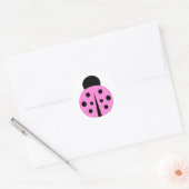 Sticker Rond Rouge et noir Ladybug (Enveloppe)