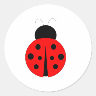 Sticker Rond Rouge et noir Ladybug