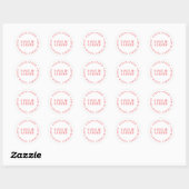 Sticker Rond Rouge Fabriqué Au Canada (Feuille)