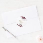 Sticker Rond Rouge Floral Chrétien Mère et Blessure Bébé (Enveloppe)