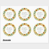 Sticker Rond Rouge foncé et violet moderne Abstrait affaires (Feuille)