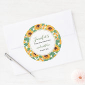 Sticker Rond Rouge foncé et violet moderne Abstrait affaires (Enveloppe)