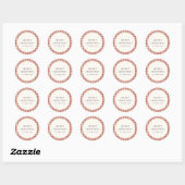 Sticker Rond Rouge Gingham Noël Moderne Rustique (Feuille)