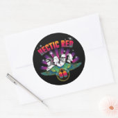 Sticker Rond Rouge Hectique 30 ans (Enveloppe)