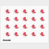 Sticker Rond Rouge Kacheek (Feuille)