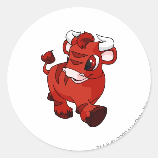 Sticker Rond Rouge Kau (Devant)