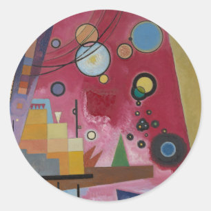 Sticker Rond Rouge lourd par Wassily Kandinsky
