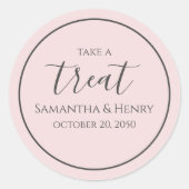 Sticker Rond Rouge Mariage Écriture Calligraphique Simple Trait (Devant)