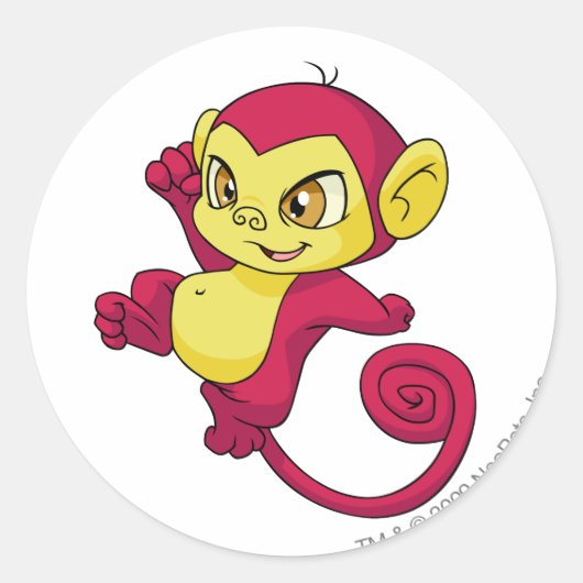 Sticker Rond Rouge minci (Devant)