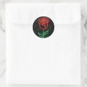 Sticker Rond Rouge Neon Lumière Rose Ivy Sweet 16 16e (Sac)