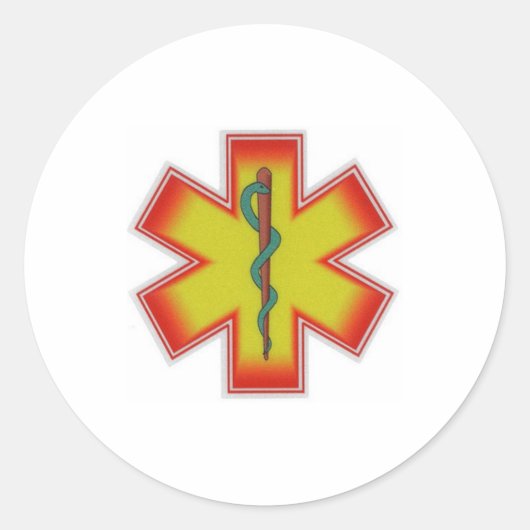 Sticker Rond rouge & orange & vert (Devant)