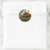 Sticker Rond Rouge Panda collant rond (Sac)