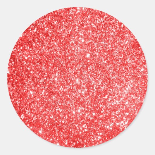 Sticker Rond Rouge parties scintillant (Devant)
