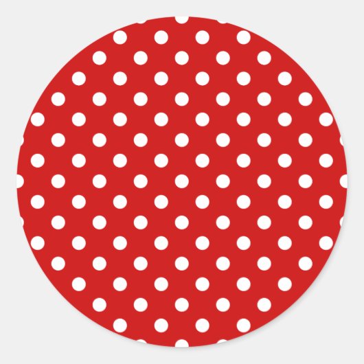 Sticker Rond Rouge pois + Couleur personnalisée (Devant)