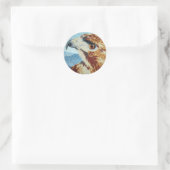 Sticker Rond Rouge-queue Hawk textile (Sac)