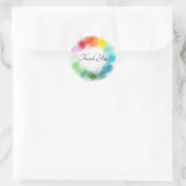 Sticker Rond Rouge rose orange jaune bleu violet blanc (Sac)