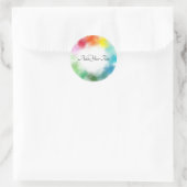 Sticker Rond Rouge rose orange jaune bleu violet blanc (Sac)