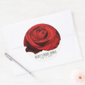 Sticker Rond Rouge Rose Rustique Glam Élégant mariage Faveur (Enveloppe)