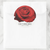 Sticker Rond Rouge Rose Rustique Glam Élégant mariage Faveur (Sac)