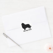 Sticker Rond Rough Collie フ ・ avis リ (Enveloppe)