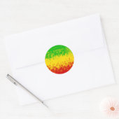 Sticker Rond Rough Rasta Design (Enveloppe)