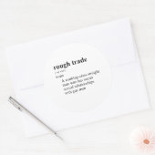 STICKER ROND ROUGH TRADE (Enveloppe)