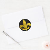 Sticker Rond Rouille Or Fleur De Art (Enveloppe)