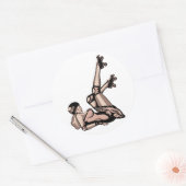 Sticker Rond rouleau derby pin diva (Enveloppe)