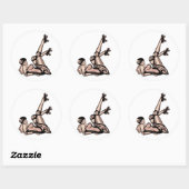 Sticker Rond rouleau derby pin diva (Feuille)