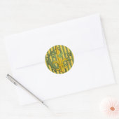 Sticker Rond Rouleau Fleur de lis de Noël (Enveloppe)