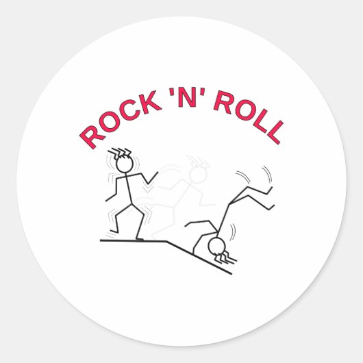 Sticker Rond Rouleau Rock 'N' (Devant)