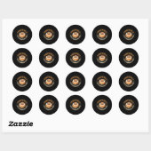 Sticker Rond Rouleaux de synonymes comme la grammaire utilisée (Feuille)